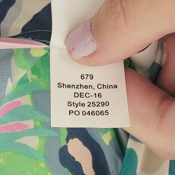 Lilly Pulitzer Multicolor Silk Vest Wrap Size XXS/XS - Picture 3 of 6